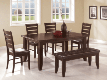 5 Pc. Dining Table Set (Table with 4 Chairs)